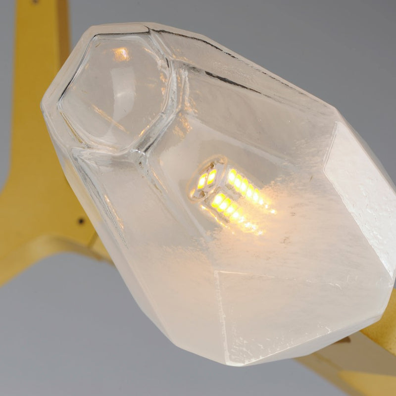 ET2 Lighting Blossom 5-Light Pendant, Clear/Frosted
