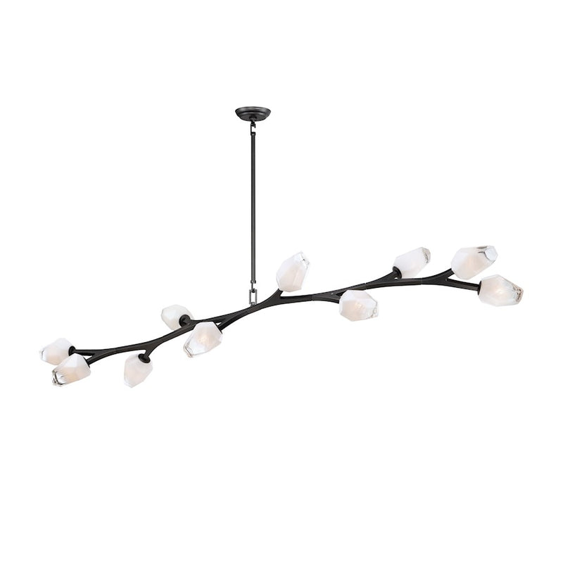 ET2 Lighting Blossom 19" 10-Light Pendant, Clear/Frosted