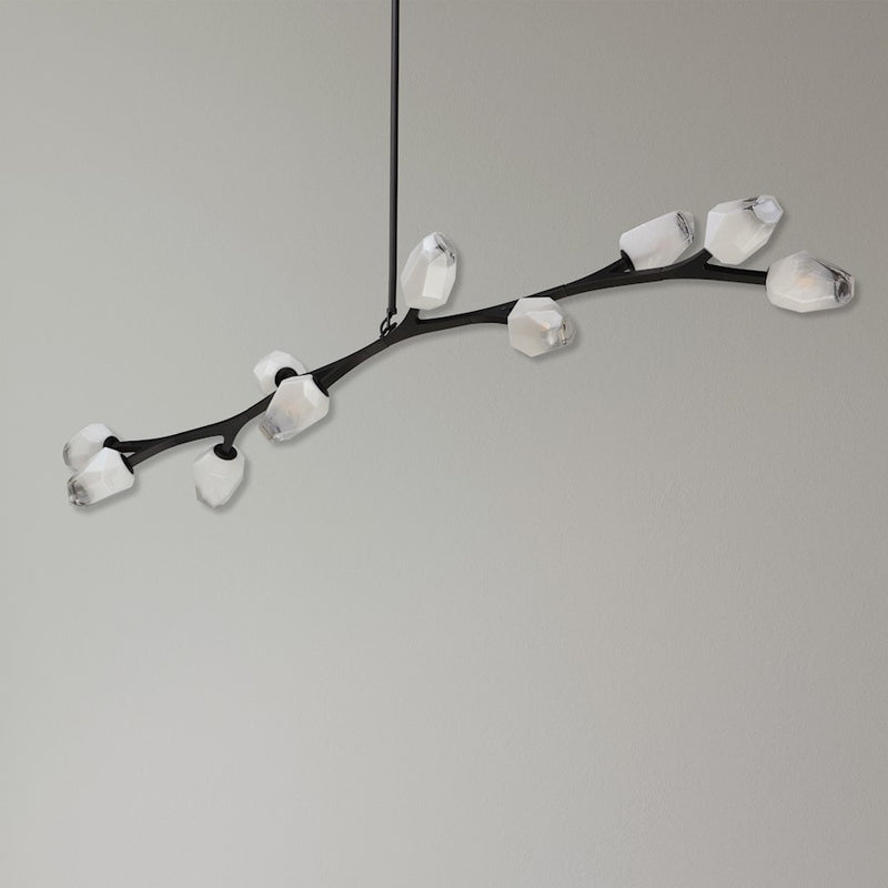 ET2 Lighting Blossom 19" 10-Light Pendant, Clear/Frosted