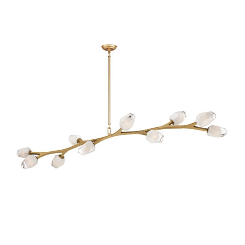 ET2 Lighting Blossom 19" 10-Light Pendant, Clear/Frosted