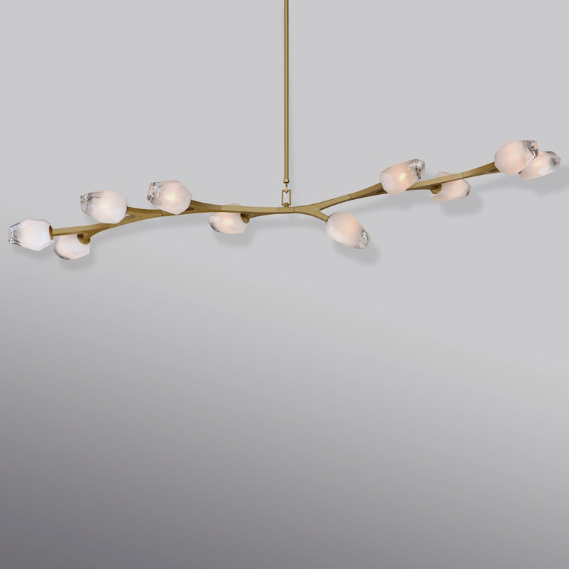 ET2 Lighting Blossom 19" 10-Light Pendant, Clear/Frosted