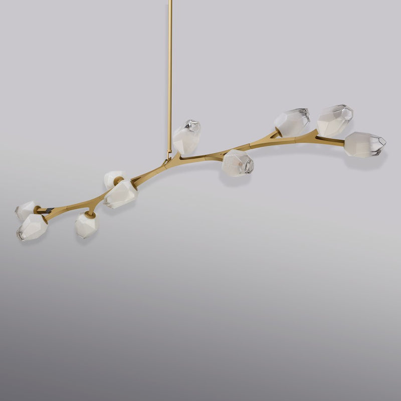 ET2 Lighting Blossom 19" 10-Light Pendant, Clear/Frosted