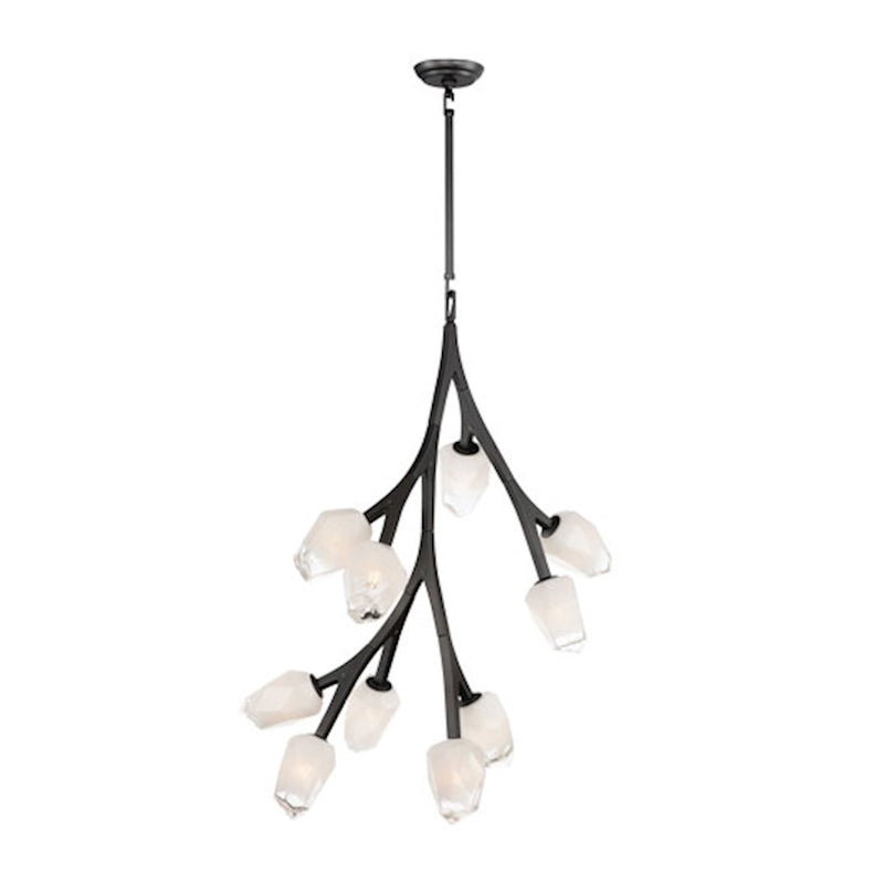ET2 Lighting Blossom 37.5" 10-Light Pendant, Clear/Frosted