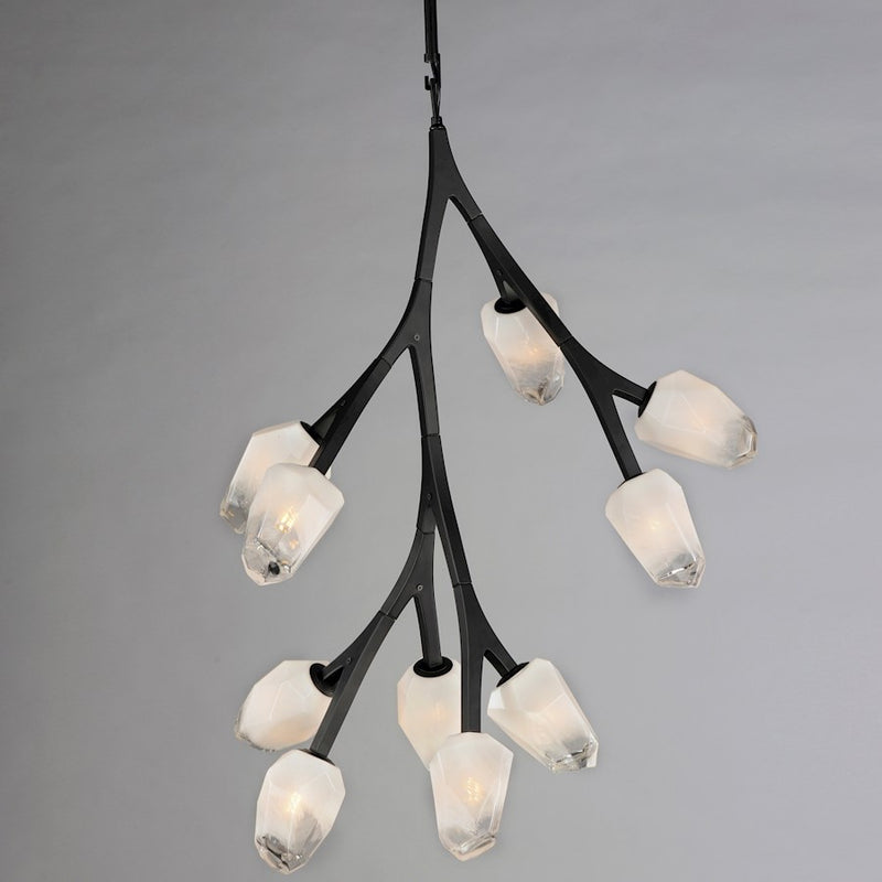 ET2 Lighting Blossom 37.5" 10-Light Pendant, Clear/Frosted