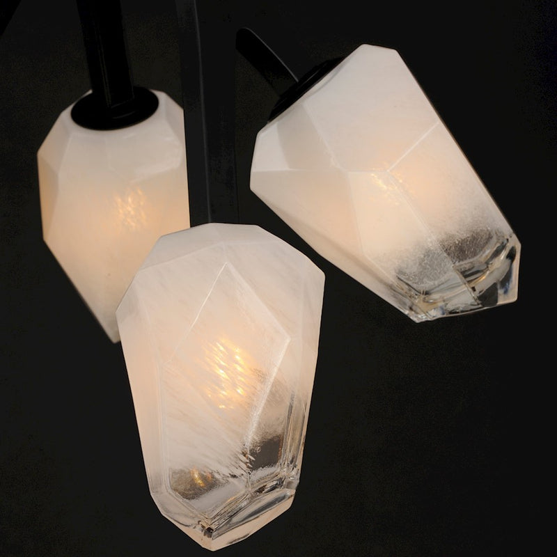 ET2 Lighting Blossom 37.5" 10-Light Pendant, Clear/Frosted