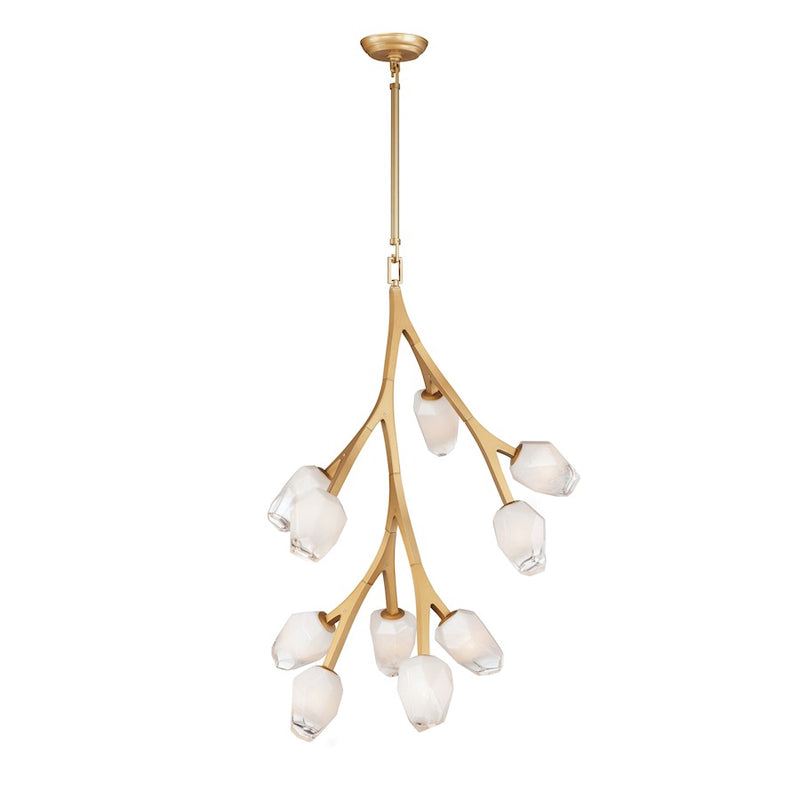 ET2 Lighting Blossom 37.5" 10-Light Pendant, Clear/Frosted