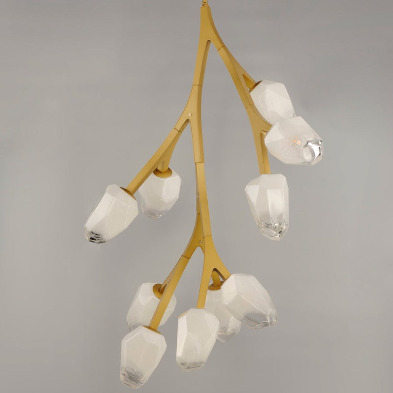 ET2 Lighting Blossom 37.5" 10-Light Pendant, Clear/Frosted
