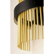 ET2 Lighting Chimes LED 2-Light Wall Sconce in Black/Satin Brass