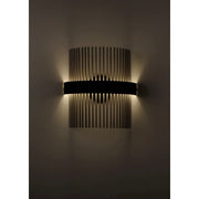 ET2 Lighting Chimes LED 2-Light Wall Sconce in Black/Satin Nickel