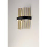 ET2 Lighting Chimes LED 2-Light Wall Sconce in Black/Satin Nickel/Satin Brass