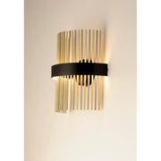 ET2 Lighting Chimes LED 2-Light Wall Sconce in Black/Satin Nickel/Satin Brass