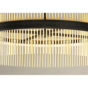 ET2 Lighting Chimes LED 2-Light 34'' Pendant in Black/Satin Brass