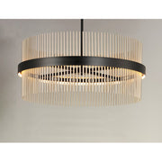 ET2 Lighting Chimes LED 2-Light 34'' Pendant in Black/Satin Nickel