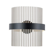 ET2 Lighting Chimes 2-Light 5CCT Select Wall Sconce, Black/Nickel - E34251-BKSN