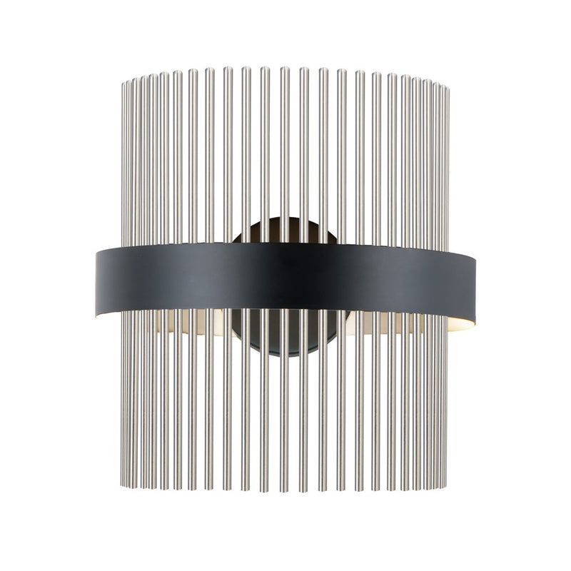 ET2 Lighting Chimes 2-Light 5CCT Select Wall Sconce, Black/Nickel