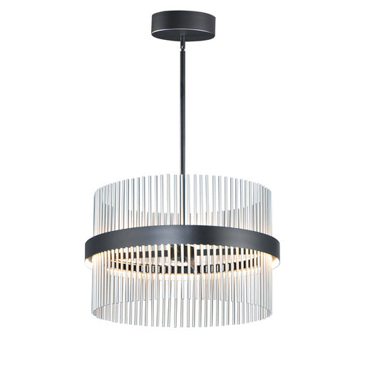 ET2 Lighting Chimes 2-Light 5CCT Select 24" Pendant, Black/Nickel - E34255-BKSN