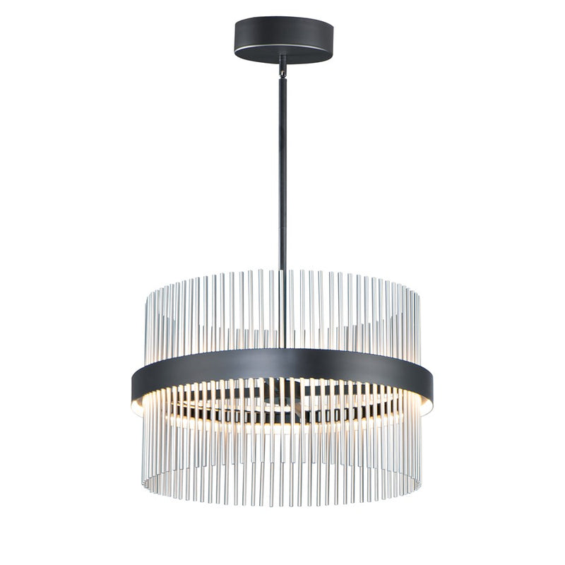 ET2 Lighting Chimes 2-Light 5CCT Select 24" Pendant, Black/Nickel