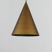 ET2 Lighting Pitch 1 Light 14" Pendant, Antique Brass