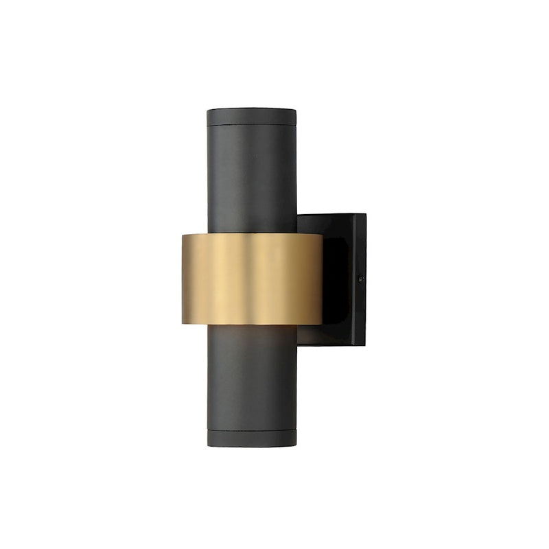 ET2 Lighting Reveal 3Lt LED Outdoor Wall Mount, Black/Gold