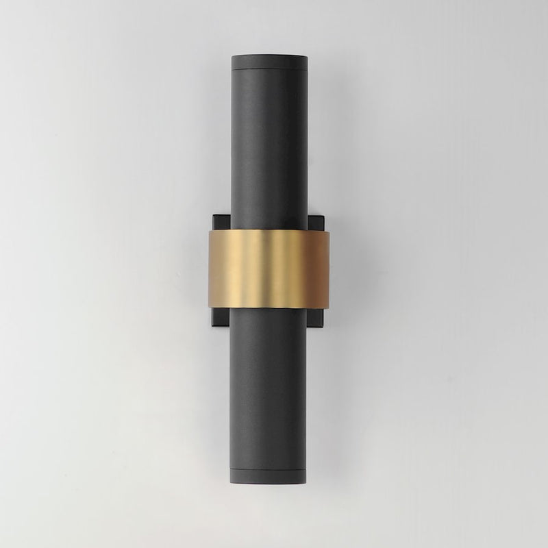 ET2 Lighting Reveal 3Lt LED Outdoor Wall Mount, Black/Gold
