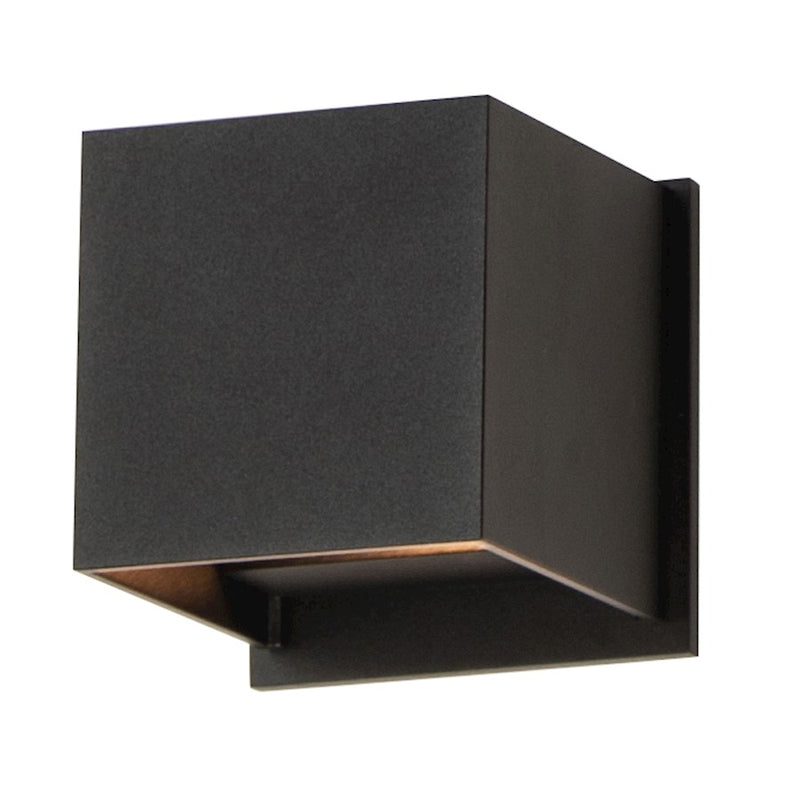 ET2 Lighting Alumilux Cube LED 2 Light Outdoor Wall Sconce, Black
