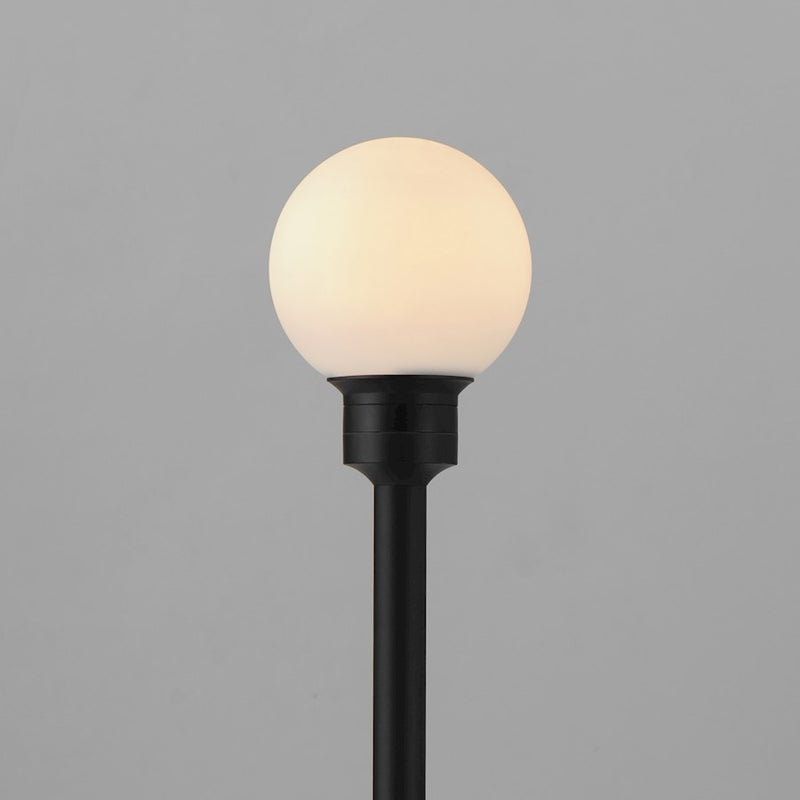 ET2 Lighting Alumilux Landscape Globe 1 Light/24" Pole, BK/WH