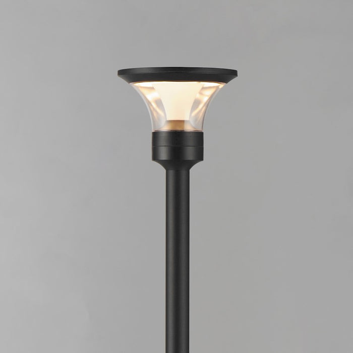 ET2 Alumilux Landscape FH 1 Light/24" Pole, BK/Clear/WH
