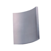 ET2 Alumilux 8in 1-Light LED Outdoor Wall Sconce | Modern Satin Aluminum | Entryway & Covered Patio | 7.88 x 5.7 in | Model E41485-SA