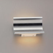 ET2 Alumilux 8in 1-Light LED Outdoor Wall Sconce | Modern Satin Aluminum | Entryway & Covered Patio | 7.88 x 5.7 in | Model E41485-SA