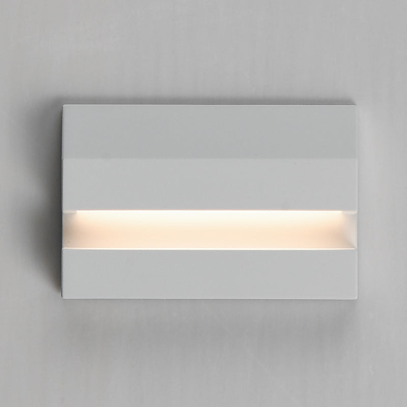 ET2 Brink 5in 1-Light Step Light | Modern White Aluminum | Outdoor Stairs & Pathway | 5 x 3.25 in | Model E41510-WT