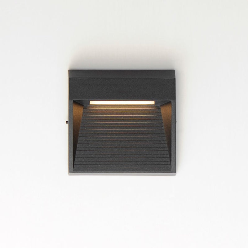 ET2 Lighting Steppes Small 1 Light LED Outdoor Wall Sconce, Black