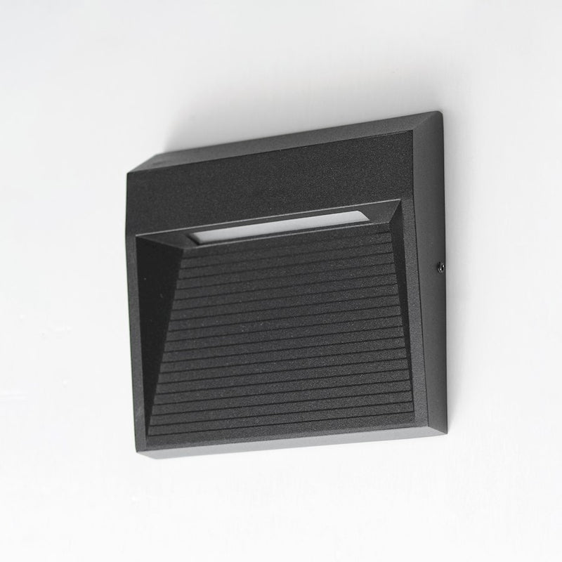 ET2 Lighting Steppes Small 1 Light LED Outdoor Wall Sconce, Black