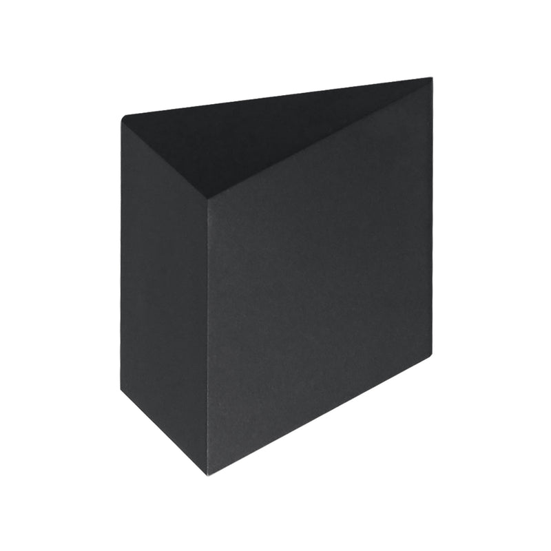 ET2 Fractal 7in 1-Light Outdoor Wall Sconce | Modern Matte Black and Glass | Entryway & Patio | 6.5 x 7.5 x 3.25 in | Model E41561-BK