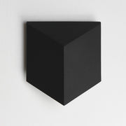 ET2 Fractal 7in 1-Light Outdoor Wall Sconce | Modern Matte Black and Glass | Entryway & Patio | 6.5 x 7.5 x 3.25 in | Model E41561-BK