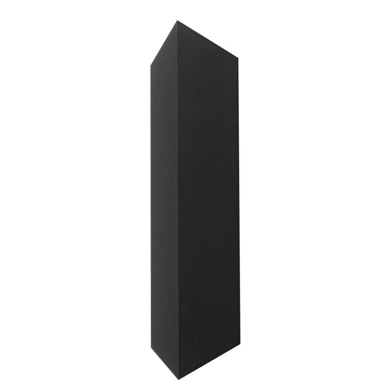 ET2 Fractal 24in 2-Light Outdoor Wall Sconce | Modern Matte Black and Glass | Entryway & Patio Wall Light | 6.5 x 3.25 x 23.5 in | Model E41564-BK
