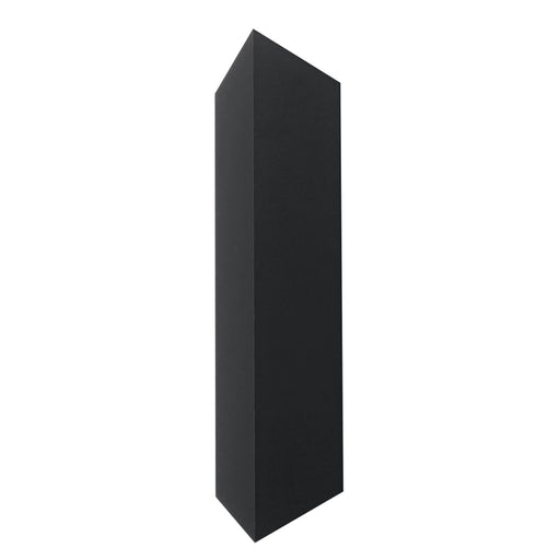 ET2 Fractal 24in 2-Light Outdoor Wall Sconce | Modern Matte Black and Glass | Entryway & Patio Wall Light | 6.5 x 3.25 x 23.5 in | Model E41564-BK