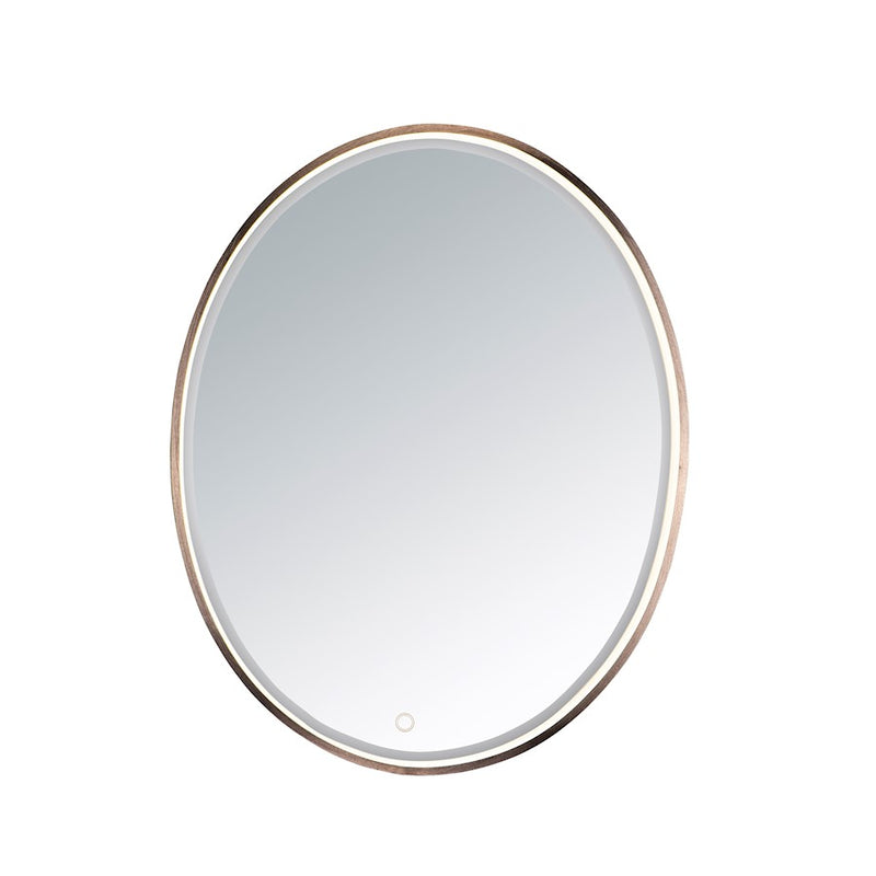 ET2 Lighting LED Oval Mirror, Anodized Bronze