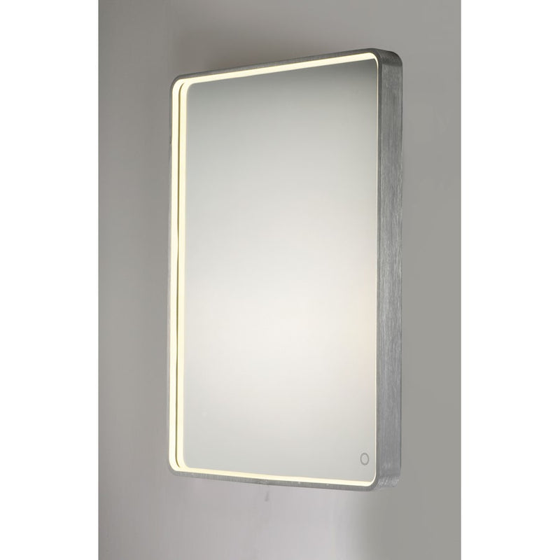 ET2 Lighting LED Rectangular Mirror, Brushed Aluminum