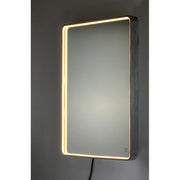 ET2 Lighting LED Rectangular Mirror, Brushed Aluminum