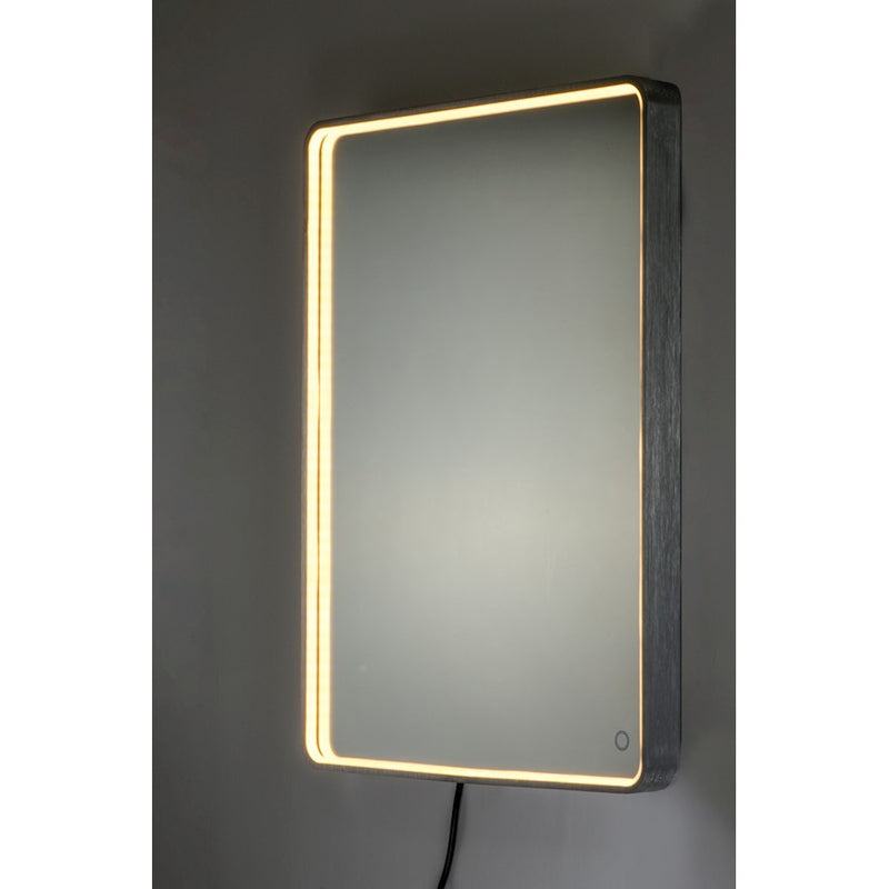 ET2 Lighting LED Rectangular Mirror, Brushed Aluminum