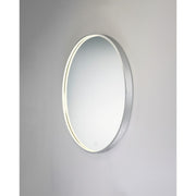 ET2 Lighting LED Round Mirror, Brushed Aluminum