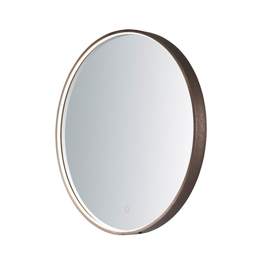 ET2 Lighting LED Round Mirror, Anodized Bronze
