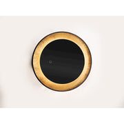 ET2 Lighting Floating LED Mirror Round 23.5" in Gold Leaf/Black