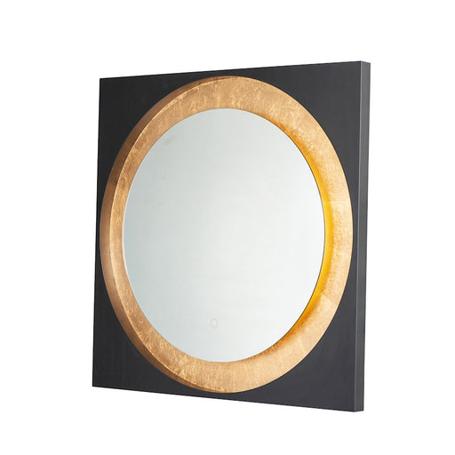 ET2 Lighting Floating LED Mirror Square 31.5" in Gold Leaf/Black