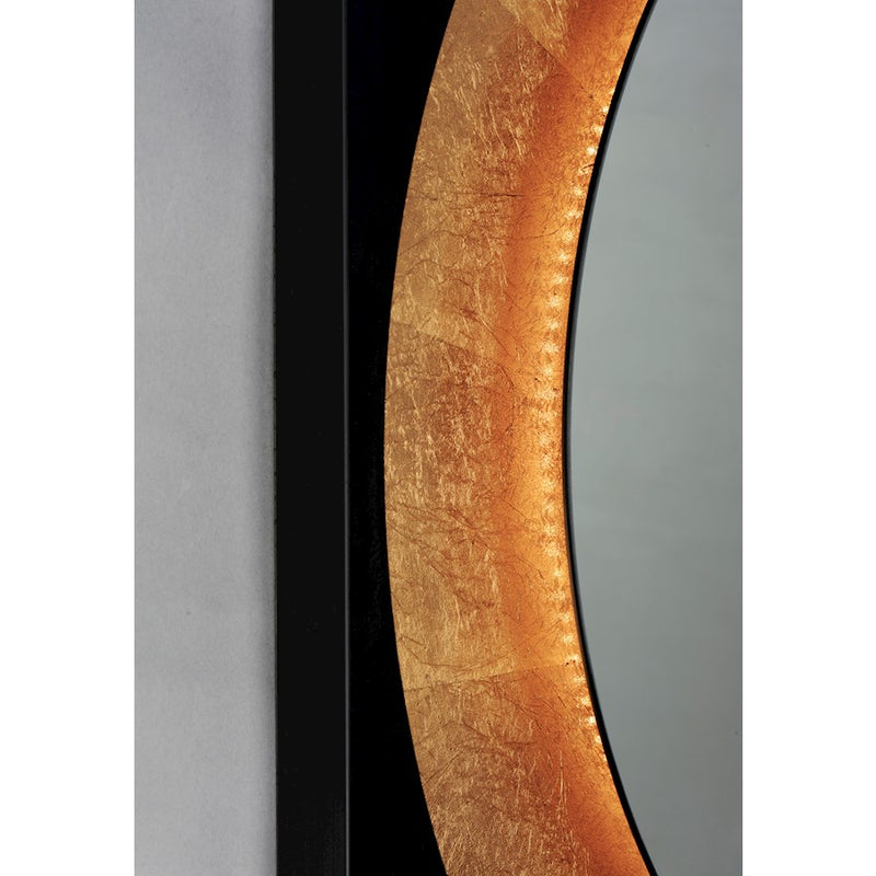 ET2 Lighting Floating LED Mirror Square 31.5" in Gold Leaf/Black