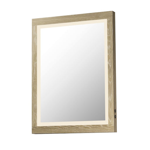 ET2 Lighting Sawyer 1 Light 24"x32" Oak Framed LED Mirror, Oak - E42052-OK