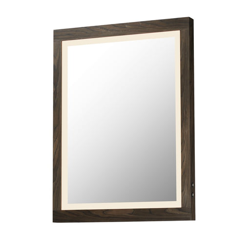 ET2 Lighting Sawyer 1 Light 24"x32" Walnut Framed LED Mirror, Walnut - E42052-WN