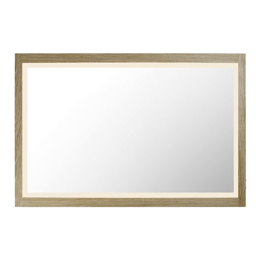 ET2 Lighting Sawyer 1 Light 48"x32" Oak Framed LED Mirror, Oak - E42054-OK