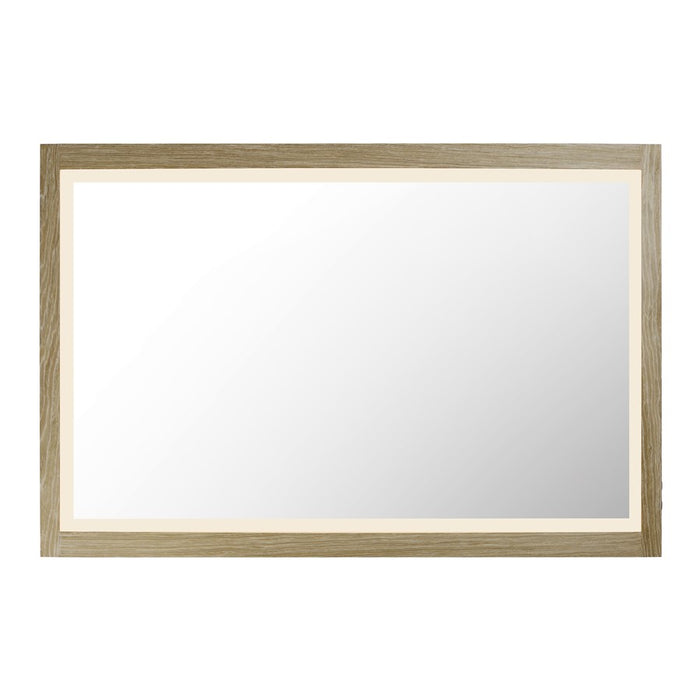 ET2 Lighting Sawyer 1 Light 48"x32" Oak Framed LED Mirror, Oak - E42054-OK