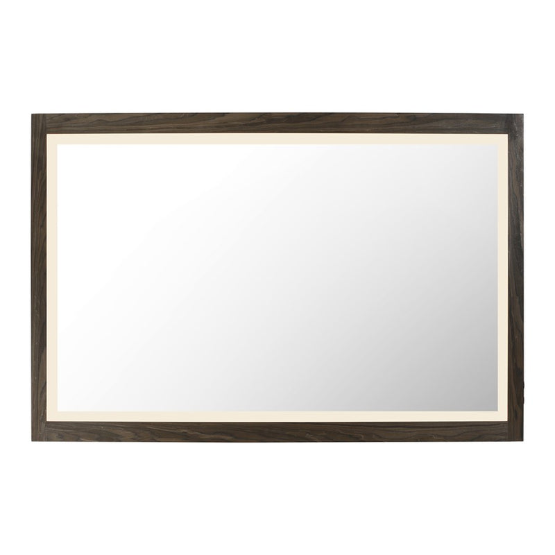 ET2 Lighting Sawyer 1 Light 48"x32" Walnut Framed LED Mirror, Walnut